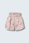 Flared Shorts Pink Flower