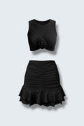 Set Flower Tank Top BL x Skirt Doll BL