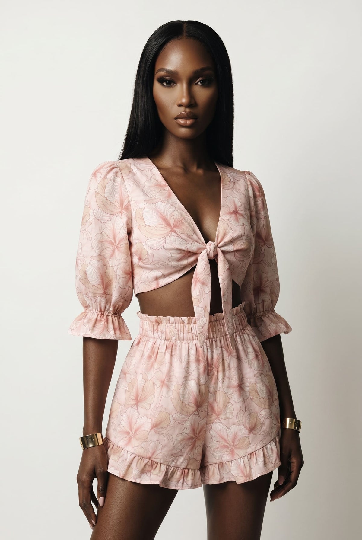 Pantaloni scurți Pink Floral
