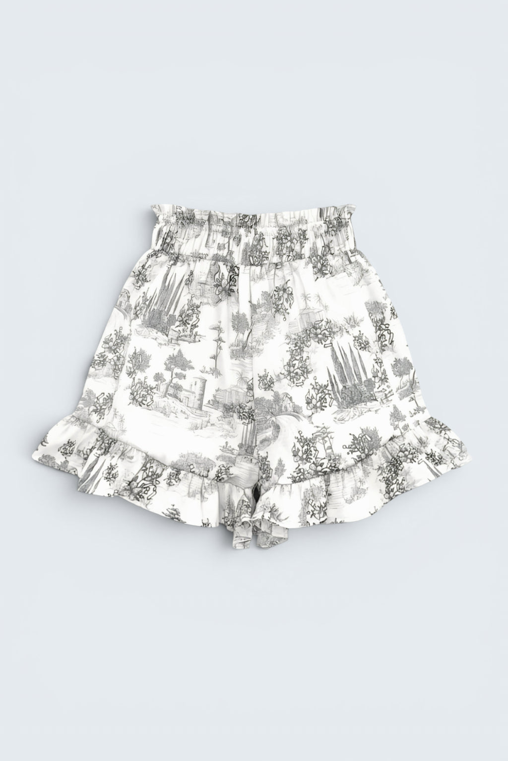Flared Shorts with Ruffles J'ADORE Grey